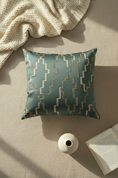 Luvora Home Husă de pernă premium cu model din seria Azura - Petrol