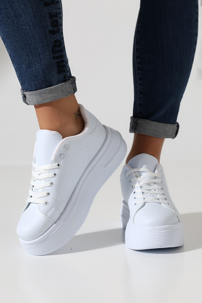 Encool Жіночі білі кросівки на товстій підошві для щоденного комфортного носіння | М'які, зручні та стильні кросівки