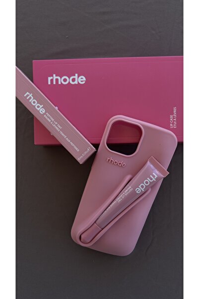 StoreCase İphone 13-14-15 Uyumlu Rhode Toz Pembe Kılıf+Ruj