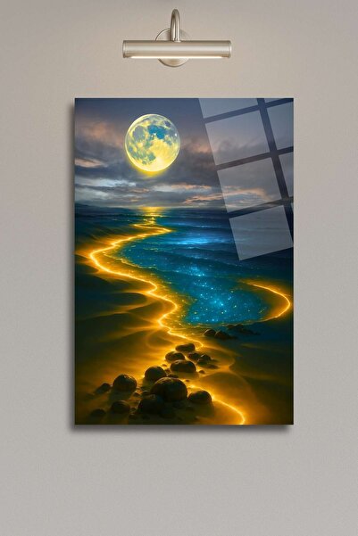 HMDS CONCEPT Tablou pe sticlă cu peisaj la apus de soare 390