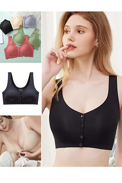 De Bijoura Εισαγόμενο εύκαμπτο σουτιέν με κοπή με λέιζερ με κουμπιά μπροστά μ...