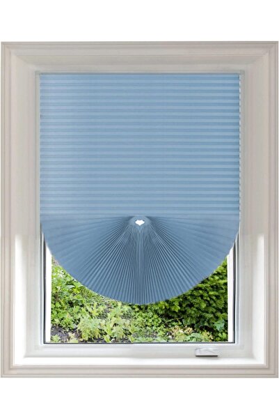 eZmart Jaluzea plisată autoadezivă, reglabilă, eZMART, bleu, 150 x 60 cm