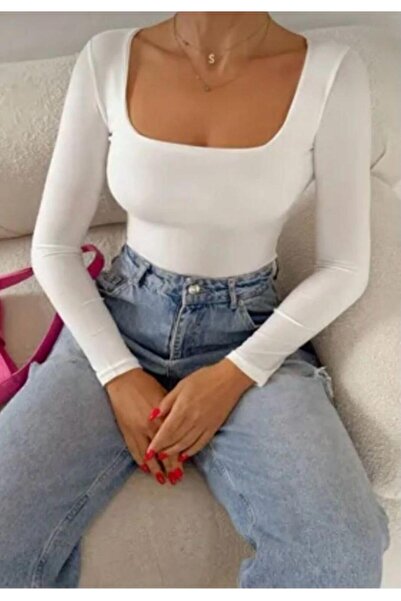 Be Best Γυναικείο κορμάκι με λευκό τετράγωνο γιακά με κουμπωτά BE164