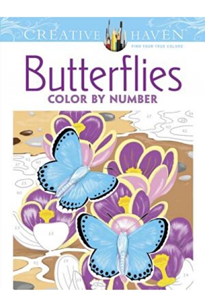 Dover Pubn Inc Creative Haven Butterflies Color by Number Coloring Book