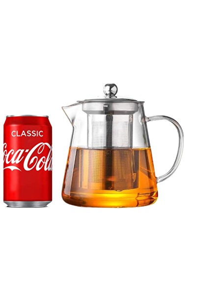 NO N4ME Glass Teapot with Tea Infuser, 32/43 Ounce Stovetop Safe Tea Kettle