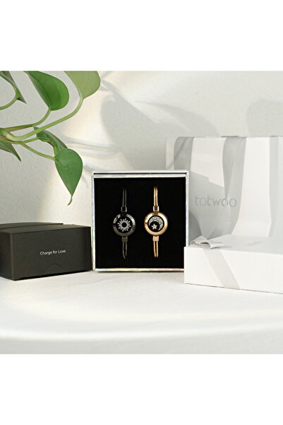 Konzmann Smart Bracelets for Couples, Sun & Moon Design, Bluetooth Connectivity