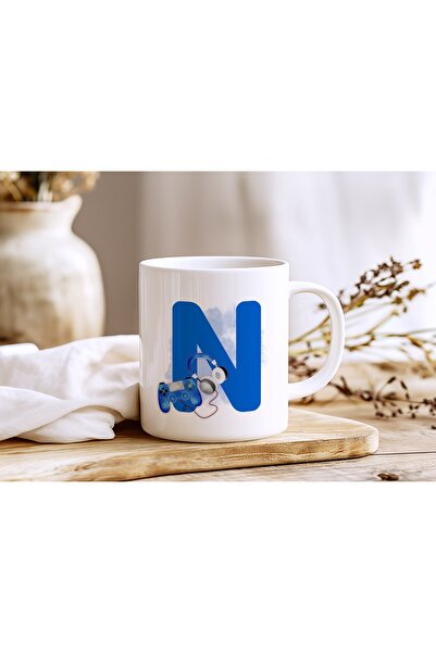 Beramussa كوب بتصميم لعبة بلاي ستيشن بحرف N - هدية خاصة لمحبي الألعاب والرياض...