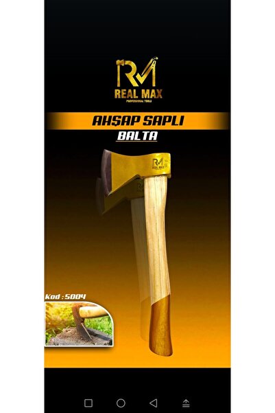 ATLT AHŞAP SAPLI BALTA 38 CM 500 GR PASLANMAZ ÇELİK GOLD