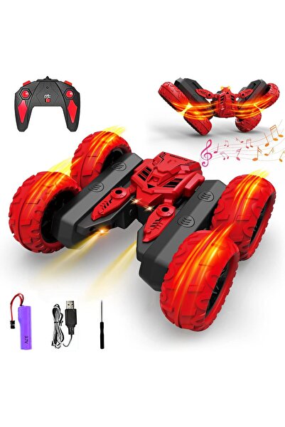 Generic RC Stunt Car | Double-Sided, Spin, High Speed, Music, Indoor Outdoor Toy