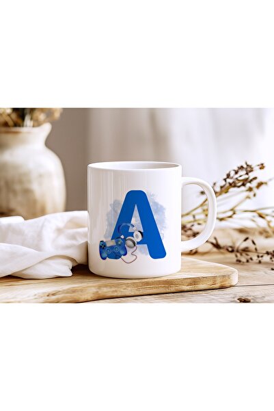 Beramussa Letter a Playstation Console Game Design Mug Cup - Special Gift for...