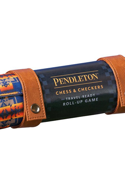 Chronicle Books Set de șah și dame Pendleton: joc de călătorie, gata de rulat