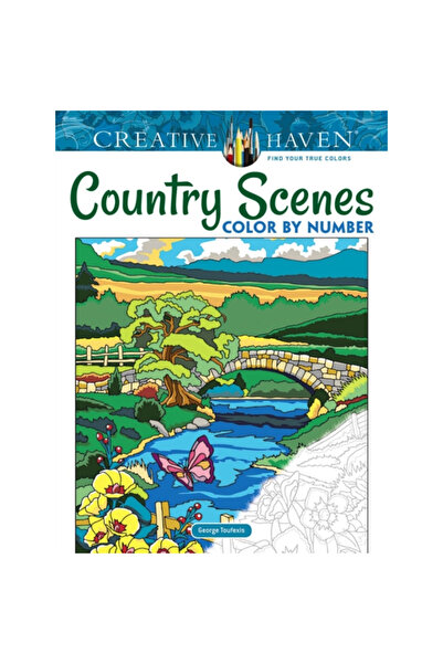 Dover Pubn Inc Creative Haven Country Scenes Color by Number Coloring Book