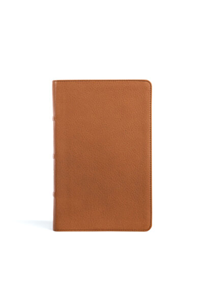 Holman Bibles CSB Single-Column Personal Size Bible, Saddle Genuine Leather