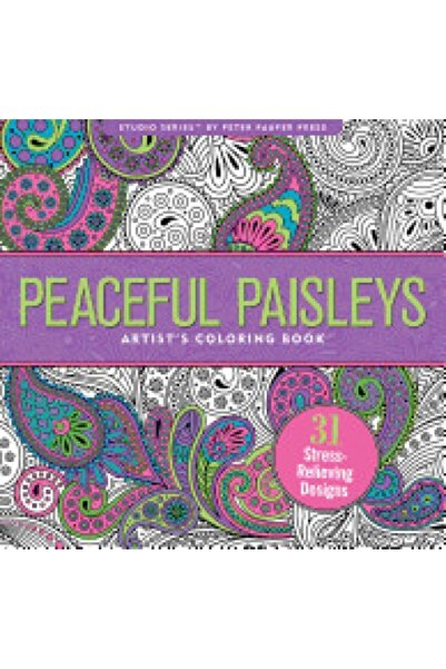 Harper Torch Peaceful Paisleys Adult Coloring Book (31 Stress-Relieving Designs)