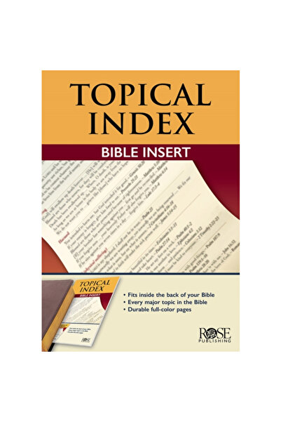 Rose Publishing Book: Topical Bible Index Insert