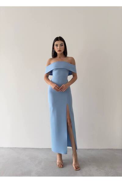 EtikaOnline Madonna Yaka Uzun Elbise