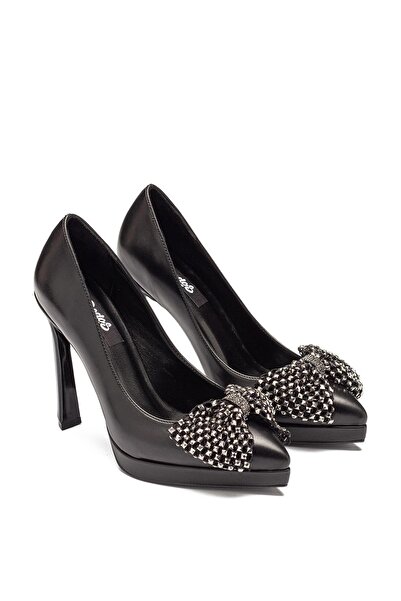 Dedos Жіночі туфлі на платформі з камінцями та бантиком 6030