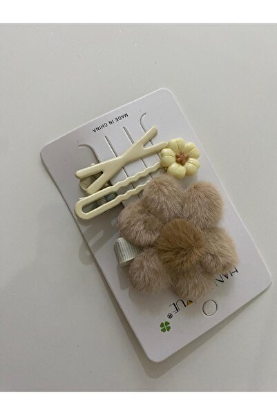 RSTM Boutique Triple Plush Flower Hairpin Buckle