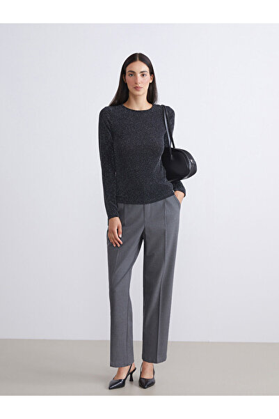 LC Waikiki Gray Loose Fit Women's Pleated Pants