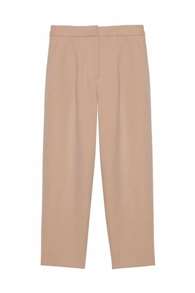 Quzu Kemer Detaylı Kadın Pantolon 71154 BEJ