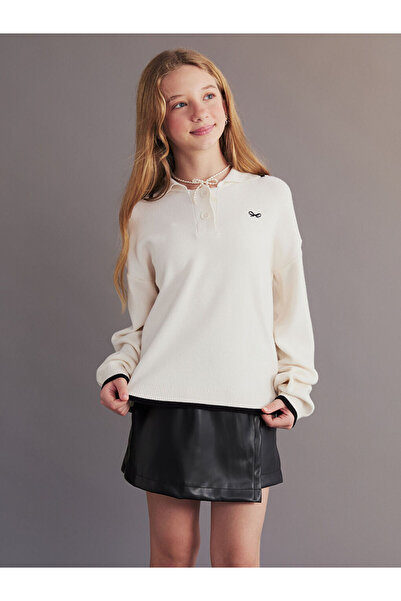 LC Waikiki Sparkling Choices from Shining Store |   Polo Neck Girls' Sweater
