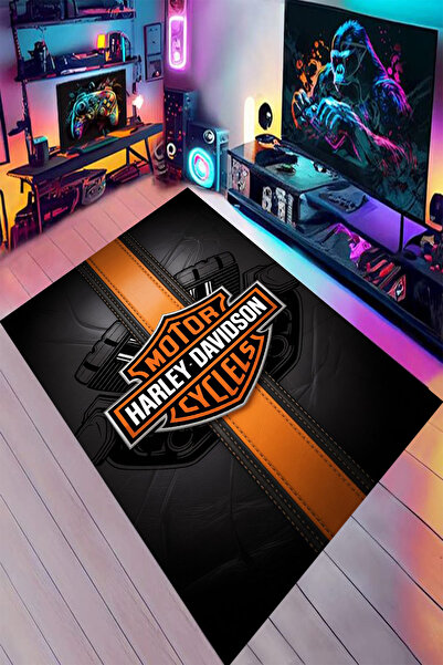 Reyhani HARLEY Desenli Kaymaz Taban Makinede Yıkanabilir Gaming Oyuncu Gamer ...