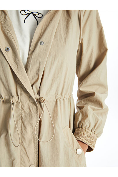 LC Waikiki Modest Women's Hooded Plain Raincoat