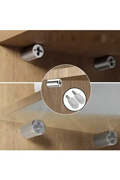 VEYA 50 برغي دعم رف مجلفن بمسمار ذاتي الثقب ودعم خشبي مضاد للانزلاق، مثالية ل...