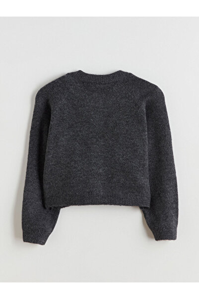 LC Waikiki Crew Neck Girl's Knitwear Cardigan