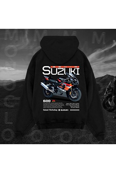 Modacımözlem سترة سوزوكي ذات الأكمام الطويلة بغطاء للرأس