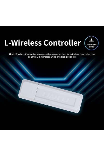 Lian Li وحدة تحكم لاسلكية Uni Fan SL مع كابل SATA PWM - أبيض (RF-T-W)