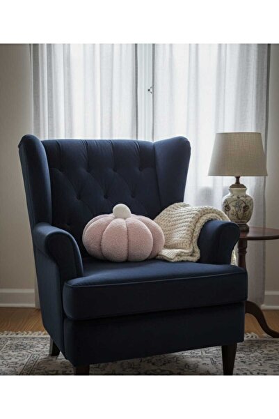 oiphome Κομψό διακοσμητικό βελούδινο ροζ μαξιλάρι κολοκύθας - Πλεκτό υφή Απόκ...