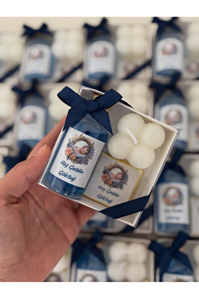 3DLuxeDekor Çikolata Mum Kolonya Hediyelik 15 ADET (Bebek, Söz, Nişan, Kına, ...