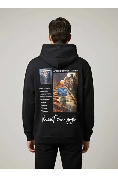 SAW Urbanity Unisex Door of Eternity Oversize Hoodie - Şardonlu %100 Pamuk - ...