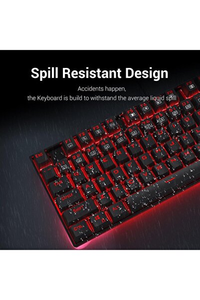 REDRAGON K552 Mechanical Gaming Keyboard — 60% Compact 87-Key, Wired, Blue-Equivalent Switches, Re