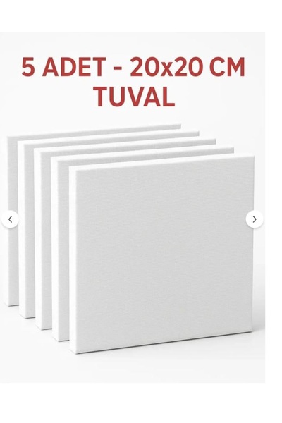 hobi market art 20x20 cm. Profesyonel Tuval 5 li Set