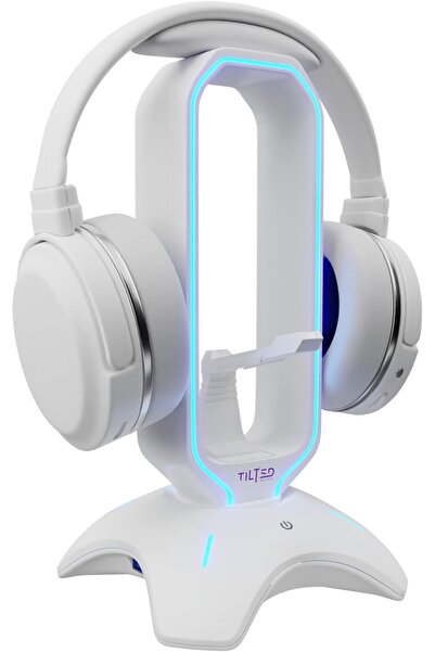 Other Tilted Nation TN Shadow RGB Headset Stand 3-in-1 with Mouse Bungee & Dual USB 3.0 - White