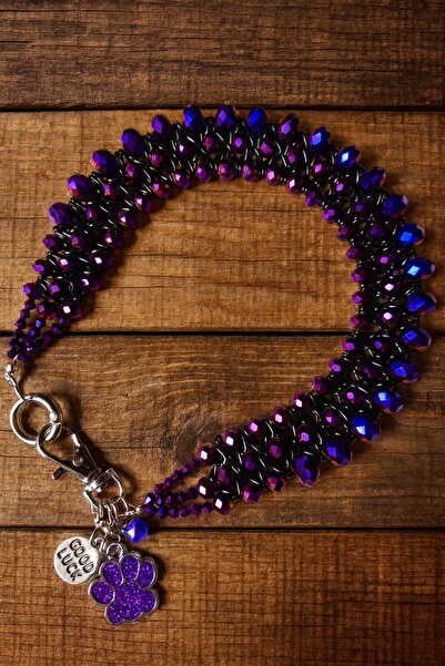 Çılgın saçlar PARLAK BONCUKLU KÖPEK KOLYESİ LÜKS KOLYE