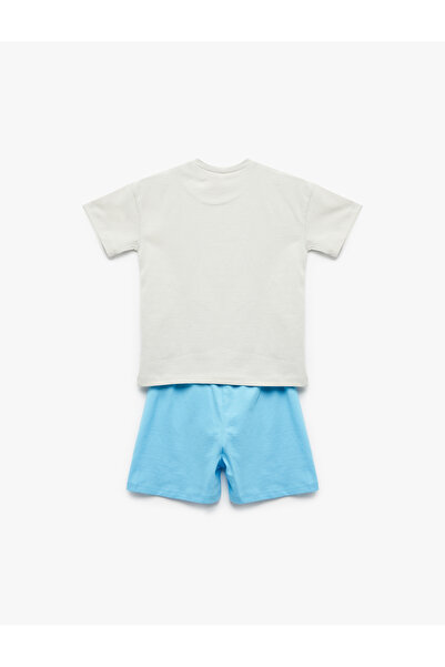 Koton Printed Cotton 2-Piece T-Shirt and Shorts Set