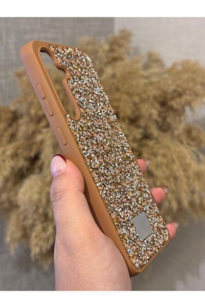 Hatreds Samsung Galaxy A16 Uyumlu Kılıf Kamera Koruma Çıkıntılı Parlak Taşlı Şık Görünümlü Lüx Kapak