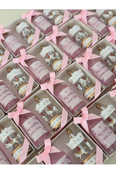 3DLuxeDekor Doğum Hediyesi, Hoş geldin Bebek Atlı Karınca, Kolonya Set Kutu H...