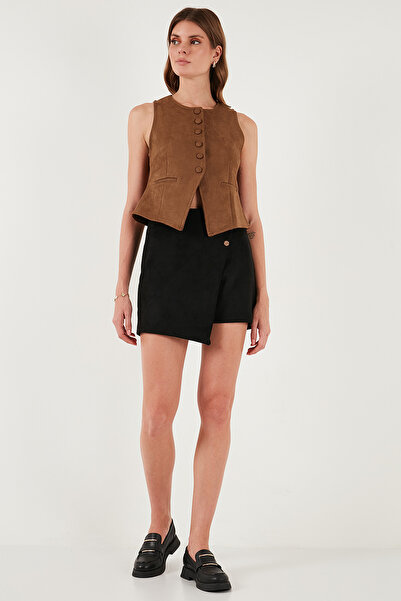 Lela Γιλέκο με μαλακή υφή με κουμπιά με λαιμόκοψη ποδηλατικού τύπου FITTED FIT 5866435