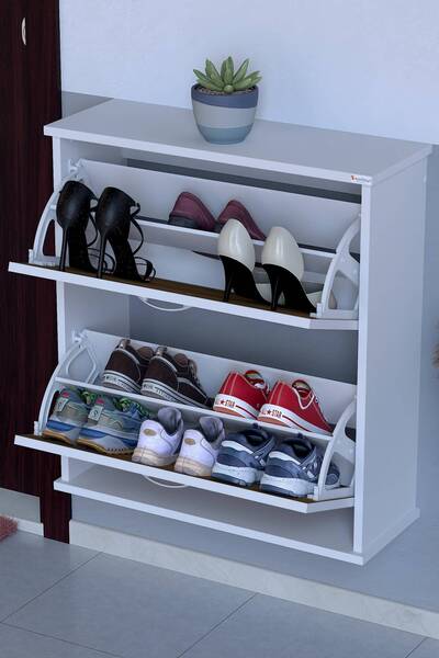 Modilayn Umay Ayakkabılık 72cm Duvara Monte (Ceviz)