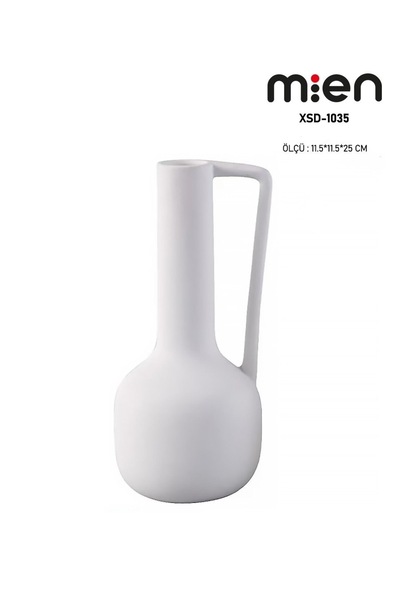 DEKORATİF SERAMİK OBJE VAZO TESTİ 25x10cm XSD-1035