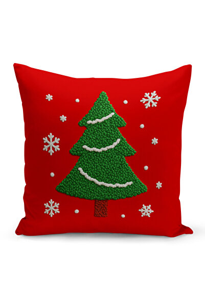 Bertille Home New Year Series Double-Sided Digital Printed Set of 4 Throw Pillow Covers (Christmas Cushion Cover)