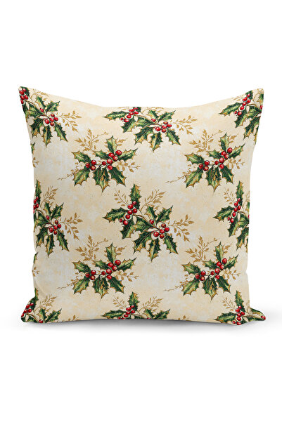 Bertille Home New Year Series Double-Sided Digital Printed Set of 4 Throw Pillow Covers (Christmas Cushion Cover)