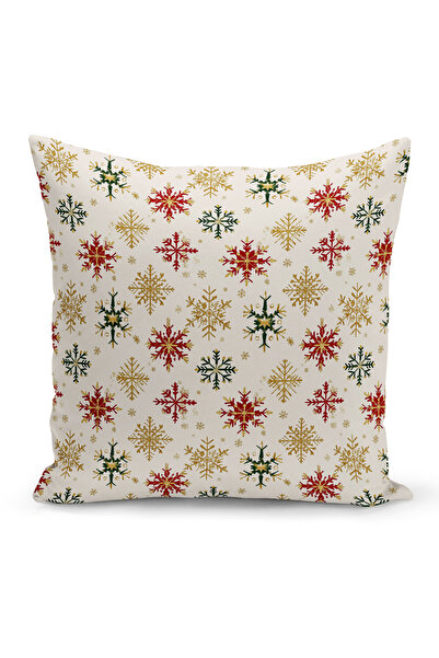 Bertille Home New Year Series Double-Sided Digital Printed Set of 4 Throw Pillow Covers (Christmas Cushion Cover)