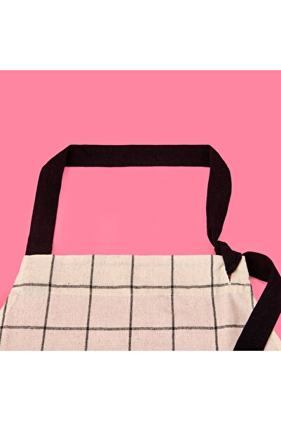 MATMEL Myhome Trallies Kitchen Apron - Ecru / Black - 65X80 cm