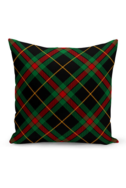 Bertille Home Коледна серия с тартан Двустранен калъф за възглавница с дигита...