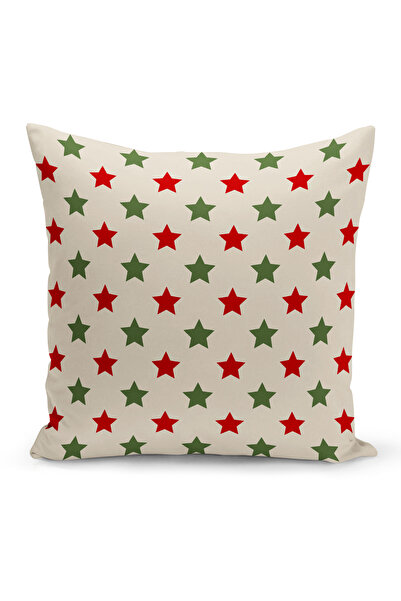 Bertille Home New Year Series Double-Sided Digital Printed Set of 4 Throw Pillow Covers (Christmas Cushion Cover)